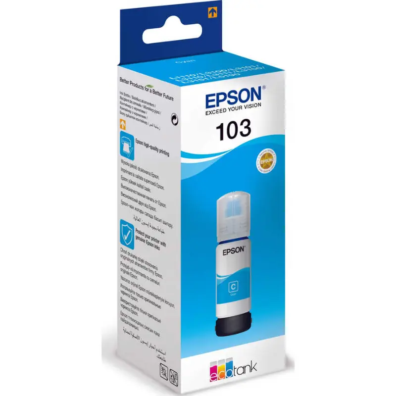 Epson EcoTank 103 C13T00S24A Mavi Orijinal Mürekkep