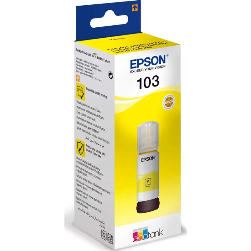 Epson EcoTank 103 C13T00S14A Sarı Orijinal Mürekkep