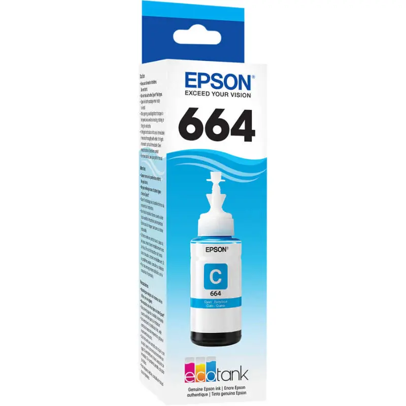 Epson EcoTank 664 C13T6642A Mavi Orijinal Mürekkep