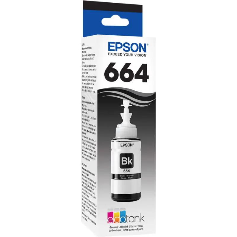 Epson EcoTank 664 C13T66414A Siyah Orijinal Mürekkep